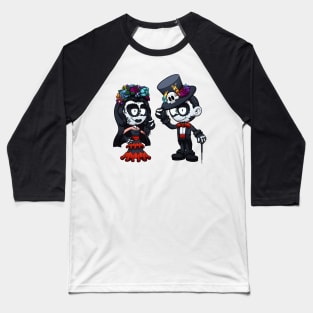 Day Of The Dead Sugar Skull Kids Baseball T-Shirt